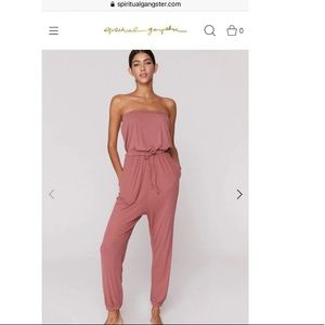 carmela rib cinched jumpsuit